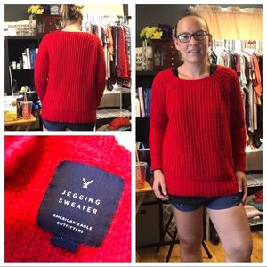 Red Jegging Sweater